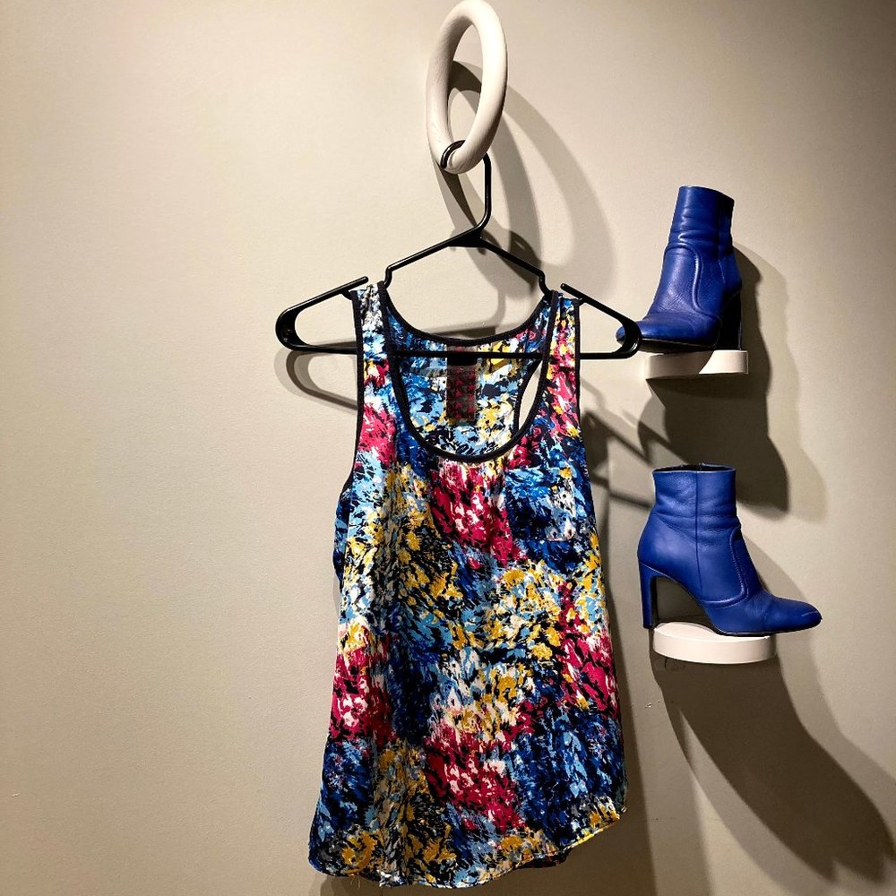 WallpapHER — Multicoloured Abstract Floral Tank